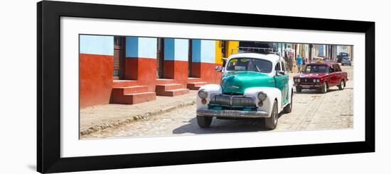 Cuba Fuerte Collection Panoramic - Taxis in Trinidad-Philippe Hugonnard-Framed Photographic Print