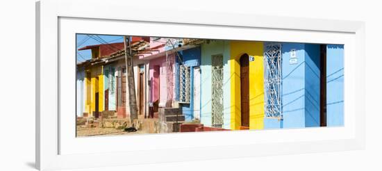 Cuba Fuerte Collection Panoramic - Trinidad Colorful Street Scene II-Philippe Hugonnard-Framed Photographic Print