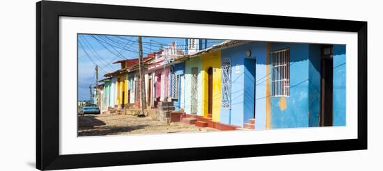 Cuba Fuerte Collection Panoramic - Trinidad Colorful Street Scene-Philippe Hugonnard-Framed Photographic Print