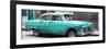 Cuba Fuerte Collection Panoramic - Turquoise Chevy-Philippe Hugonnard-Framed Photographic Print