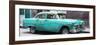 Cuba Fuerte Collection Panoramic - Turquoise Chevy-Philippe Hugonnard-Framed Photographic Print