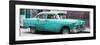 Cuba Fuerte Collection Panoramic - Turquoise Chevy-Philippe Hugonnard-Framed Photographic Print