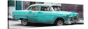 Cuba Fuerte Collection Panoramic - Turquoise Chevy-Philippe Hugonnard-Stretched Canvas