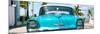 Cuba Fuerte Collection Panoramic - Turquoise Chevy-Philippe Hugonnard-Mounted Premium Photographic Print