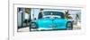 Cuba Fuerte Collection Panoramic - Turquoise Chevy-Philippe Hugonnard-Framed Photographic Print