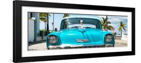 Cuba Fuerte Collection Panoramic - Turquoise Chevy-Philippe Hugonnard-Framed Photographic Print