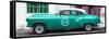 Cuba Fuerte Collection Panoramic - Turquoise Pontiac 1953 Original Classic Car-Philippe Hugonnard-Framed Stretched Canvas
