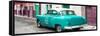 Cuba Fuerte Collection Panoramic - Turquoise Taxi Pontiac 1953-Philippe Hugonnard-Framed Stretched Canvas