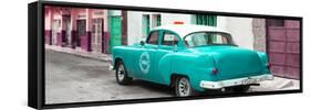 Cuba Fuerte Collection Panoramic - Turquoise Taxi Pontiac 1953-Philippe Hugonnard-Framed Stretched Canvas