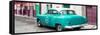 Cuba Fuerte Collection Panoramic - Turquoise Taxi Pontiac 1953-Philippe Hugonnard-Framed Stretched Canvas