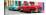 Cuba Fuerte Collection Panoramic - Two Classic Red and Turquoise Cars-Philippe Hugonnard-Stretched Canvas