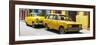 Cuba Fuerte Collection Panoramic - Two Yellow Cars in Havana-Philippe Hugonnard-Framed Photographic Print