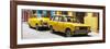 Cuba Fuerte Collection Panoramic - Two Yellow Cars in Havana-Philippe Hugonnard-Framed Photographic Print