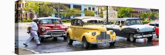 Cuba Fuerte Collection Panoramic - Vintage American Car Taxi of Havana-Philippe Hugonnard-Stretched Canvas