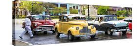 Cuba Fuerte Collection Panoramic - Vintage American Car Taxi of Havana-Philippe Hugonnard-Stretched Canvas