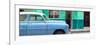 Cuba Fuerte Collection Panoramic - Vintage Blue Car of Havana-Philippe Hugonnard-Framed Photographic Print