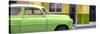 Cuba Fuerte Collection Panoramic - Vintage Green Car of Havana-Philippe Hugonnard-Stretched Canvas