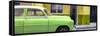 Cuba Fuerte Collection Panoramic - Vintage Green Car of Havana-Philippe Hugonnard-Framed Stretched Canvas