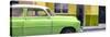 Cuba Fuerte Collection Panoramic - Vintage Green Car of Havana-Philippe Hugonnard-Stretched Canvas