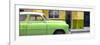 Cuba Fuerte Collection Panoramic - Vintage Green Car of Havana-Philippe Hugonnard-Framed Photographic Print