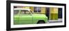 Cuba Fuerte Collection Panoramic - Vintage Green Car of Havana-Philippe Hugonnard-Framed Photographic Print