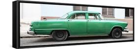 Cuba Fuerte Collection Panoramic - Vintage Green Car-Philippe Hugonnard-Framed Stretched Canvas