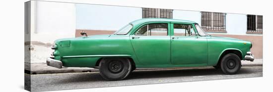 Cuba Fuerte Collection Panoramic - Vintage Green Car-Philippe Hugonnard-Stretched Canvas