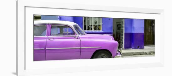 Cuba Fuerte Collection Panoramic - Vintage Hot Pink Car of Havana-Philippe Hugonnard-Framed Photographic Print