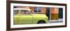 Cuba Fuerte Collection Panoramic - Vintage Lime Green Car of Havana-Philippe Hugonnard-Framed Photographic Print