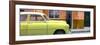 Cuba Fuerte Collection Panoramic - Vintage Lime Green Car of Havana-Philippe Hugonnard-Framed Photographic Print