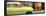Cuba Fuerte Collection Panoramic - Vintage Lime Green Car of Havana-Philippe Hugonnard-Framed Stretched Canvas