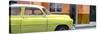 Cuba Fuerte Collection Panoramic - Vintage Lime Green Car of Havana-Philippe Hugonnard-Stretched Canvas