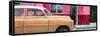 Cuba Fuerte Collection Panoramic - Vintage Orange Car of Havana-Philippe Hugonnard-Framed Stretched Canvas