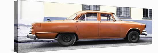 Cuba Fuerte Collection Panoramic - Vintage Orange Car-Philippe Hugonnard-Stretched Canvas