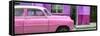 Cuba Fuerte Collection Panoramic - Vintage Pink Car of Havana-Philippe Hugonnard-Framed Stretched Canvas