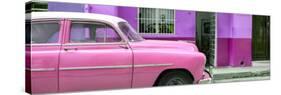 Cuba Fuerte Collection Panoramic - Vintage Pink Car of Havana-Philippe Hugonnard-Stretched Canvas
