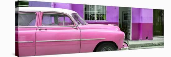 Cuba Fuerte Collection Panoramic - Vintage Pink Car of Havana-Philippe Hugonnard-Stretched Canvas