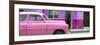 Cuba Fuerte Collection Panoramic - Vintage Pink Car of Havana-Philippe Hugonnard-Framed Photographic Print