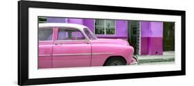 Cuba Fuerte Collection Panoramic - Vintage Pink Car of Havana-Philippe Hugonnard-Framed Photographic Print