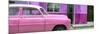 Cuba Fuerte Collection Panoramic - Vintage Pink Car of Havana-Philippe Hugonnard-Mounted Photographic Print