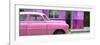 Cuba Fuerte Collection Panoramic - Vintage Pink Car of Havana-Philippe Hugonnard-Framed Photographic Print