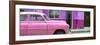 Cuba Fuerte Collection Panoramic - Vintage Pink Car of Havana-Philippe Hugonnard-Framed Photographic Print