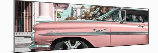 Cuba Fuerte Collection Panoramic - Vintage Pink Car "Streetmachine"-Philippe Hugonnard-Mounted Photographic Print