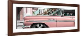 Cuba Fuerte Collection Panoramic - Vintage Pink Car "Streetmachine"-Philippe Hugonnard-Framed Photographic Print