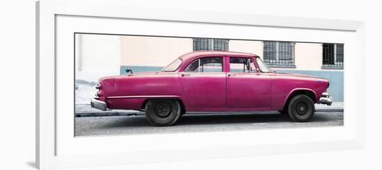 Cuba Fuerte Collection Panoramic - Vintage Pink Car-Philippe Hugonnard-Framed Photographic Print