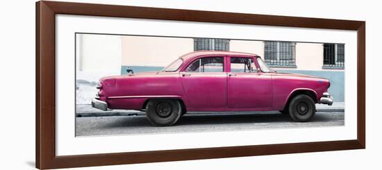 Cuba Fuerte Collection Panoramic - Vintage Pink Car-Philippe Hugonnard-Framed Photographic Print