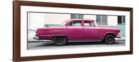 Cuba Fuerte Collection Panoramic - Vintage Pink Car-Philippe Hugonnard-Framed Photographic Print