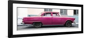 Cuba Fuerte Collection Panoramic - Vintage Pink Car-Philippe Hugonnard-Framed Photographic Print