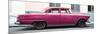 Cuba Fuerte Collection Panoramic - Vintage Pink Car-Philippe Hugonnard-Mounted Photographic Print