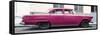 Cuba Fuerte Collection Panoramic - Vintage Pink Car-Philippe Hugonnard-Framed Stretched Canvas